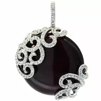 Серебряная подвеска с цирконием