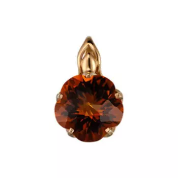 Серебряная подвеска с цитрином