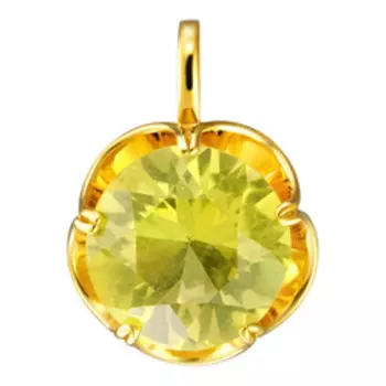 Серебряная подвеска с цитрином "Цветок"