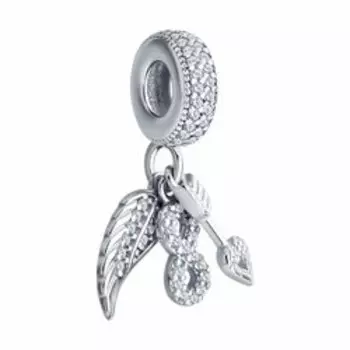 Серебряная подвеска с фианитами