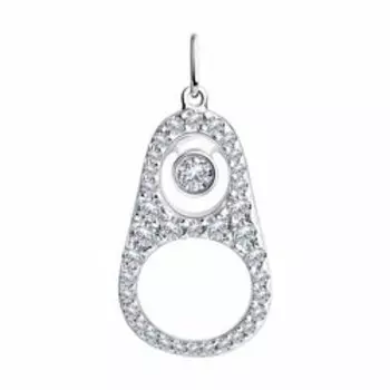 Серебряная подвеска с фианитами