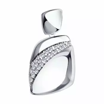 Серебряная подвеска с фианитами