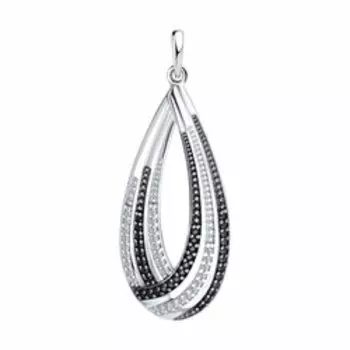 Серебряная подвеска с фианитами