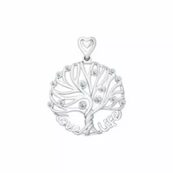 Серебряная подвеска с фианитами "Дерево"