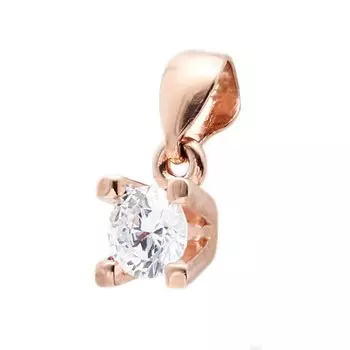 Серебряная подвеска с фианитом