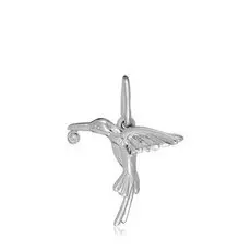 Серебряная подвеска с фианитом "колибри"