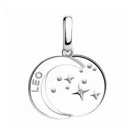 Серебряная подвеска с фианитом "Лев"