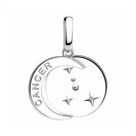 Серебряная подвеска с фианитом "Рак"