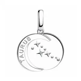 Серебряная подвеска с фианитом "Телец"