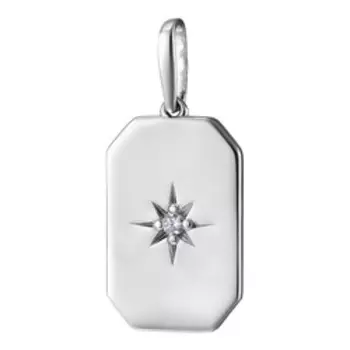 Серебряная подвеска с фианитом "Звезда"