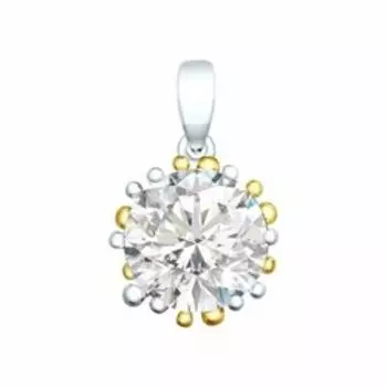 Серебряная подвеска с горным хрусталем