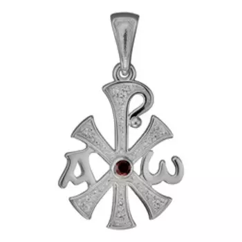 Серебряная подвеска с гранатом "Хризма"