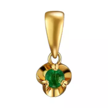 Серебряная подвеска с изумрудом