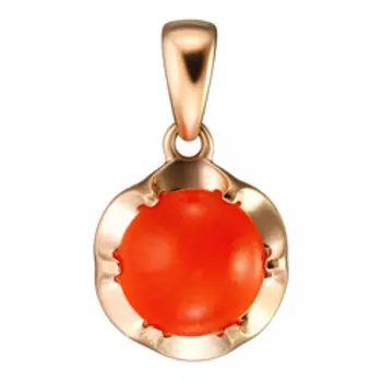 Серебряная подвеска с кораллом