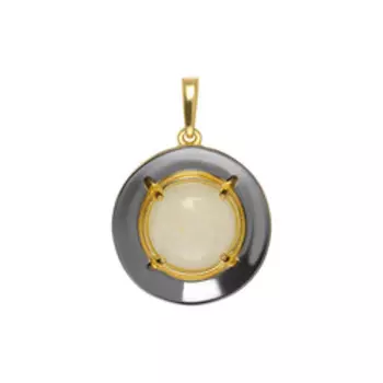 Серебряная подвеска с лунным камнем