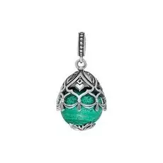 Серебряная подвеска с малахитом