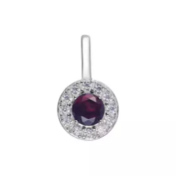 Серебряная подвеска с опалом и фианитами