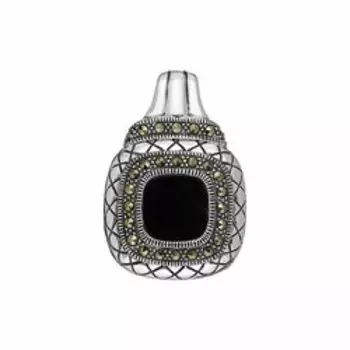 Серебряная подвеска с перламутром и марказитами