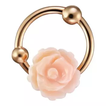 Серебряная подвеска с перламутром "Роза"