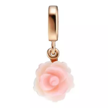 Серебряная подвеска с перламутром "Роза"