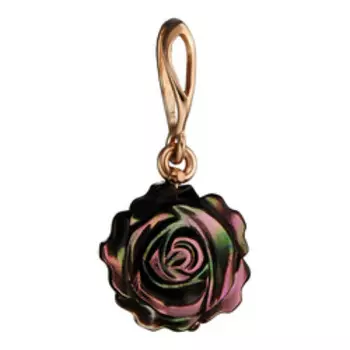Серебряная подвеска с перламутром "Роза"