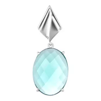 Серебряная подвеска с празиолитом