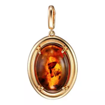 Серебряная подвеска с янтарем