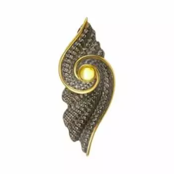 Серебряная подвеска с янтарем