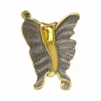 Серебряная подвеска с янтарем