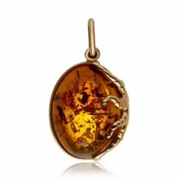 Серебряная подвеска с янтарём