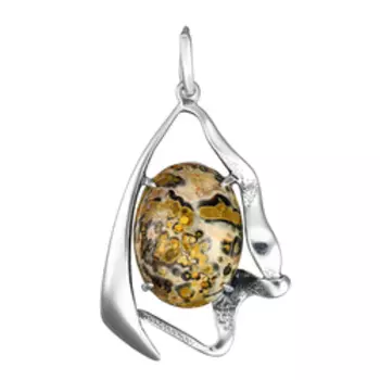 Серебряная подвеска с яшмой