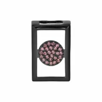 Серебряная подвеска с родолитами