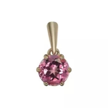 Серебряная подвеска с розовым топазом