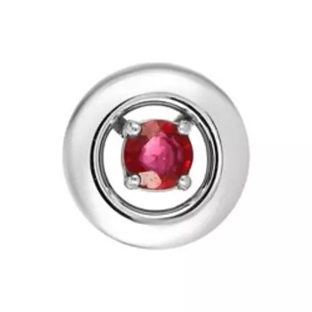 Серебряная подвеска с рубином