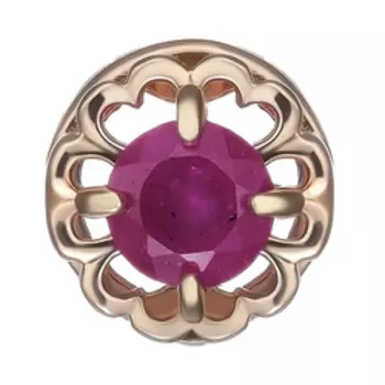 Серебряная подвеска с рубином