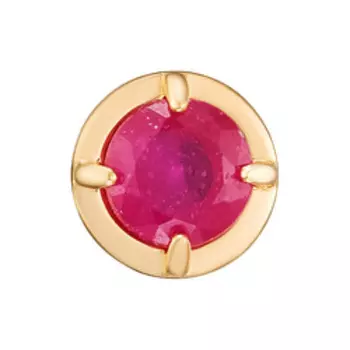 Серебряная подвеска с рубином