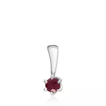 Серебряная подвеска с рубином