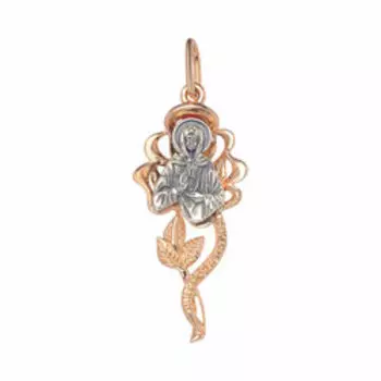 Серебряная подвеска с рубином "Православная"