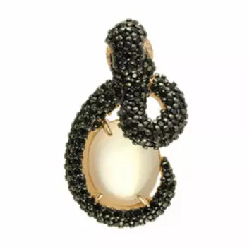 Серебряная подвеска с самоцветами