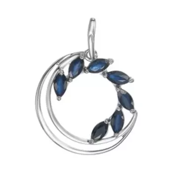 Серебряная подвеска с сапфирами