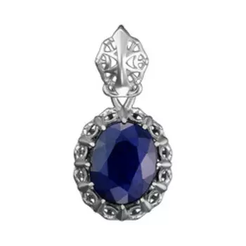 Серебряная подвеска с сапфиром