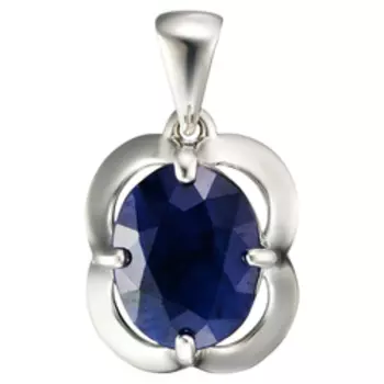 Серебряная подвеска с сапфиром