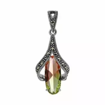 Серебряная подвеска с ситаллом и марказитами