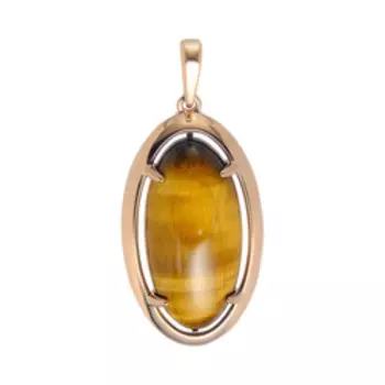 Серебряная подвеска с тигровым глазом