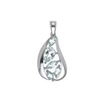 Серебряная подвеска с топазами