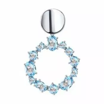 Серебряная подвеска с топазами