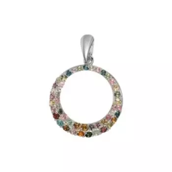 Серебряная подвеска с турмалинами