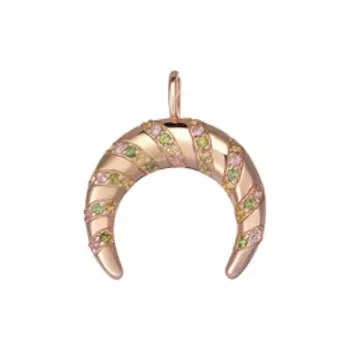 Серебряная подвеска с турмалинами "Лунница"