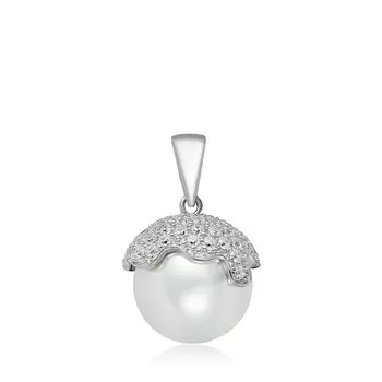 Серебряная подвеска с жемчугом