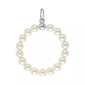 Серебряная подвеска с жемчугом Swarovski